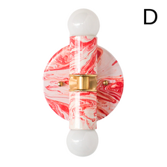 Coral Pink & White Marbled Small Thalia Sconces