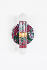 Black Cherry, Olive, & Lilac Marbled Thalia Sconces