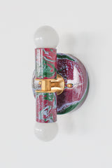 Black Cherry, Olive, & Lilac Marbled Thalia Sconces