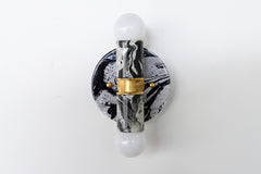 Black & White Marbled Small Thalia Sconce