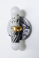 Black & White Marbled Small Thalia Sconce