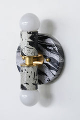 Black & White Marbled Small Thalia Sconce