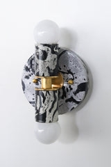 Black & White Marbled Small Thalia Sconce