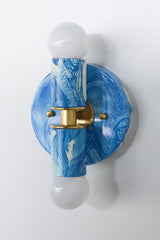 Blue & White Marbled Thalia Sconce