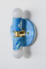 Blue & White Marbled Thalia Sconce