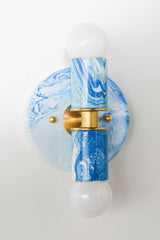 Blue & White Marbled Thalia Sconce