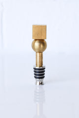 Brass Geometry Bottle Stopper