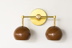 Double Loa Sconce with Fudge Brown Shades