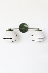 Two Light Delta Sconce