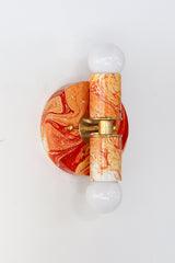 Flame & White Marbled Thalia Sconces