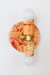 Flame & White Marbled Thalia Sconces