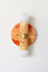 Flame & White Marbled Thalia Sconces