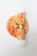 Flame & White Marbled Thalia Sconces