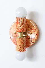 Flame & White Marbled Thalia Sconces