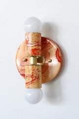 Flame & White Marbled Thalia Sconces