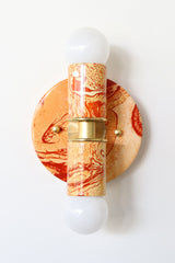 Flame & White Marbled Thalia Sconces