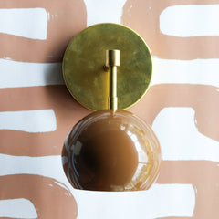 Loa Sconce with Fudge Shade