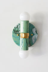 Green Marbled Small Thalia Sconces