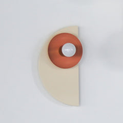 Peach & Cream geometric sculptural wall sconce for graphic bold interiors but neutral designs