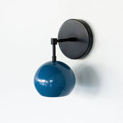Loa Sconce with Denim Shade