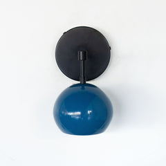 Loa Sconce with Denim Shade