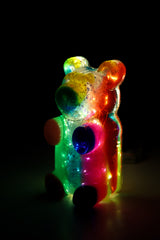 Neon Color Block Resin Nightlight Bear