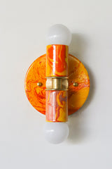 Orange Marbled Small Thalia Sconce