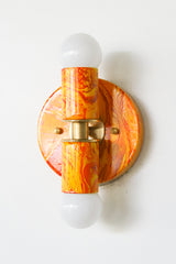 Orange Marbled Small Thalia Sconce