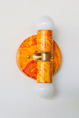 Orange Marbled Small Thalia Sconce