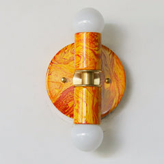 Orange Marbled Small Thalia Sconce