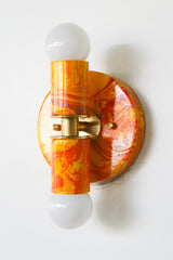 Orange Marbled Small Thalia Sconce