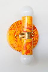 Orange Marbled Small Thalia Sconce