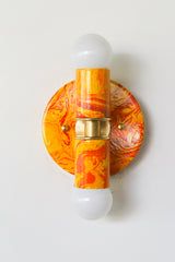 Orange Marbled Small Thalia Sconce