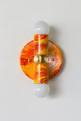 Orange Marbled Small Thalia Sconce