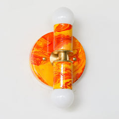 Orange Marbled Small Thalia Sconce