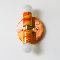 Orange Marbled Small Thalia Sconce
