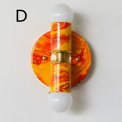 Orange Marbled Small Thalia Sconce