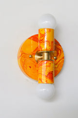 Orange Marbled Small Thalia Sconce
