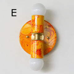 Orange Marbled Small Thalia Sconce