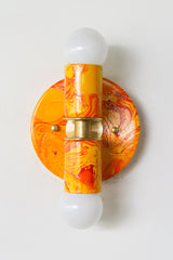 Orange Marbled Small Thalia Sconce