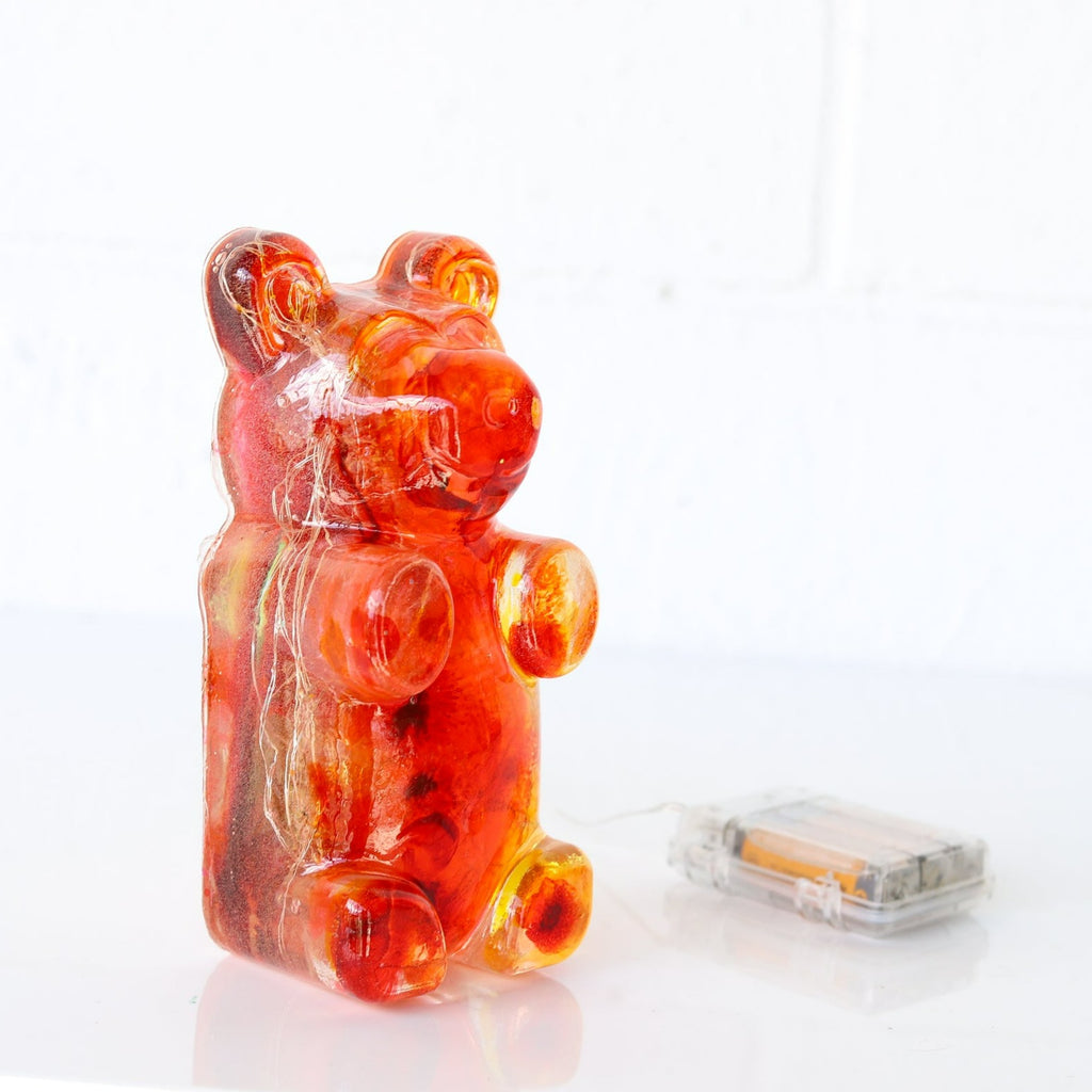 Orange & Red Color Drip Nightlight Bear