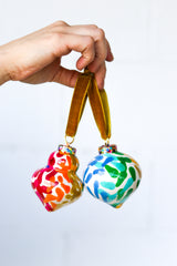 Rainbow Painted Ornaments Set