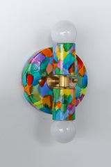 Rainbow Hand-Painted Thalia Sconce