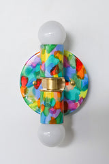 Rainbow Hand-Painted Thalia Sconce
