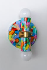 Rainbow Hand-Painted Thalia Sconce