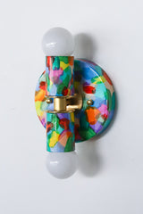 Rainbow Hand-Painted Thalia Sconce
