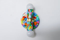 Rainbow Hand-Painted Thalia Sconce