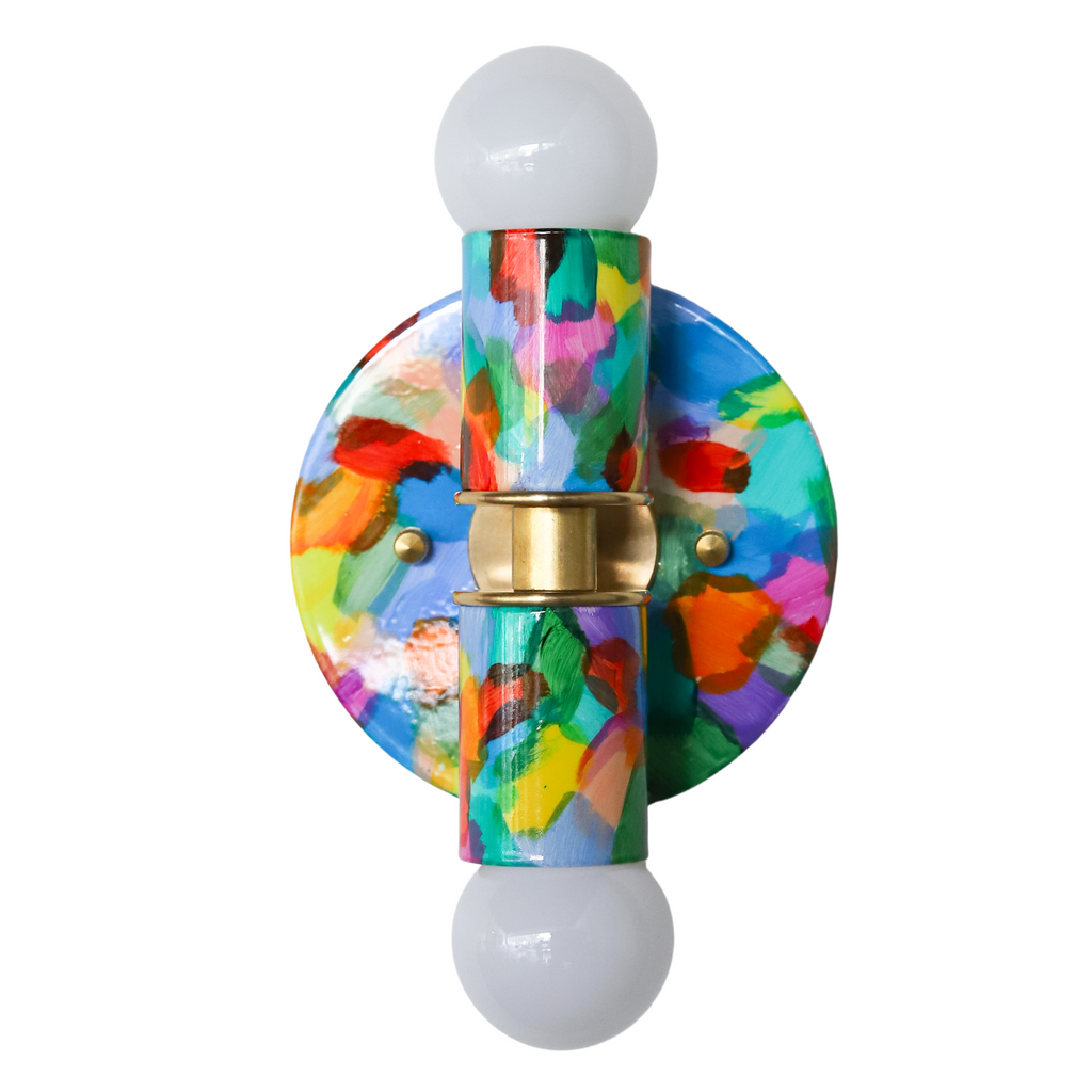 Rainbow Hand-Painted Thalia Sconce