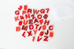 Red Glitter Mix Letters