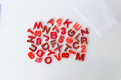 Red Glitter Mix Letters